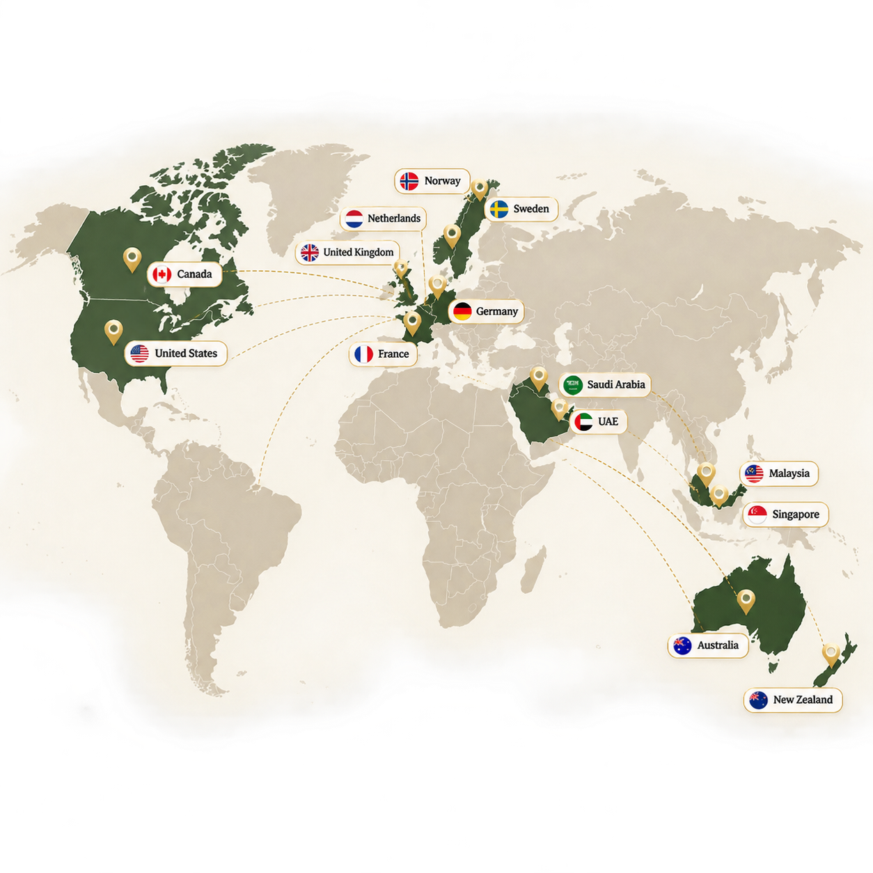 World map showing Ketabuk Academy global reach